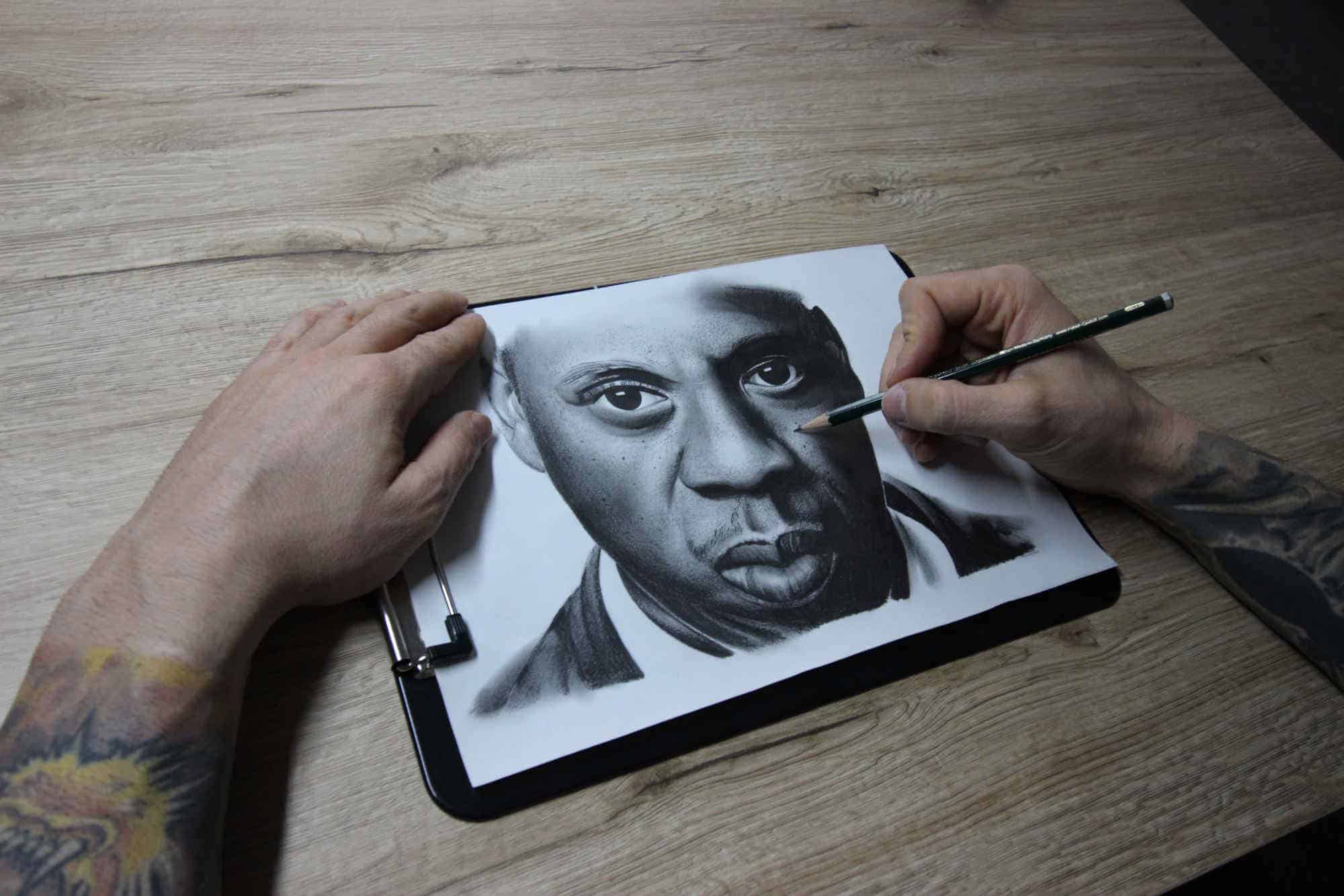 realistische portrait jayz