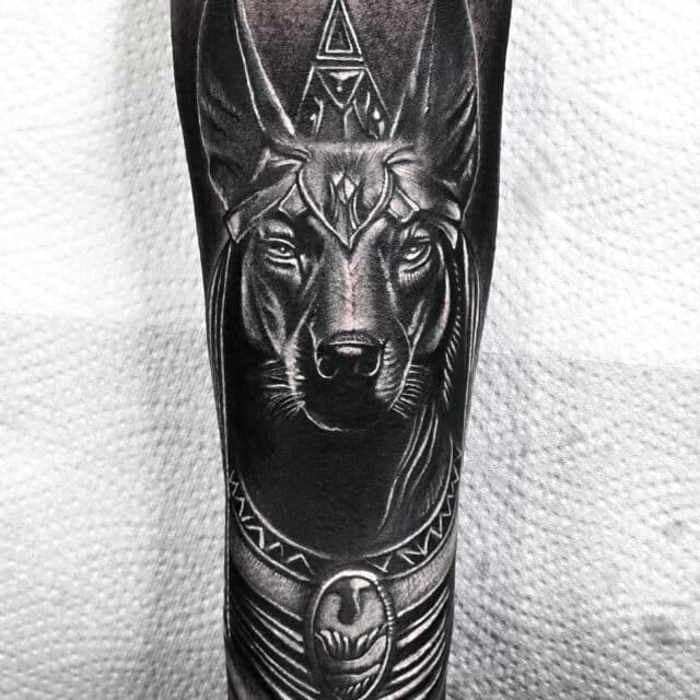 Anubis-Tattoo in Da Flava Tattoo Stuttgart
