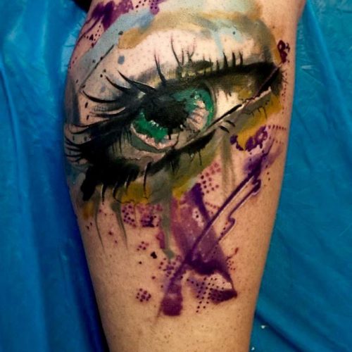 Abstrakte Watercolor Tattoos in Stuttgart